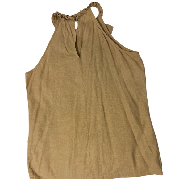 Tweeds Tan Ruffle Blouse - Picture 3 of 4